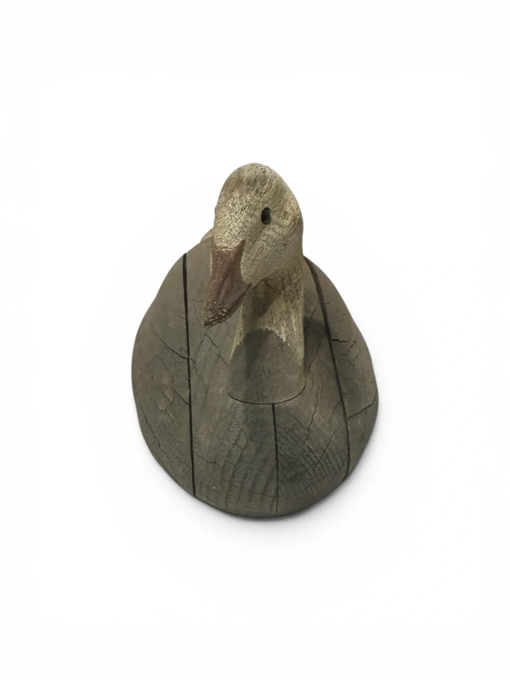 Vintage Robert Capriola Signed Wood Goose Decoy Hand Carved Folk Art